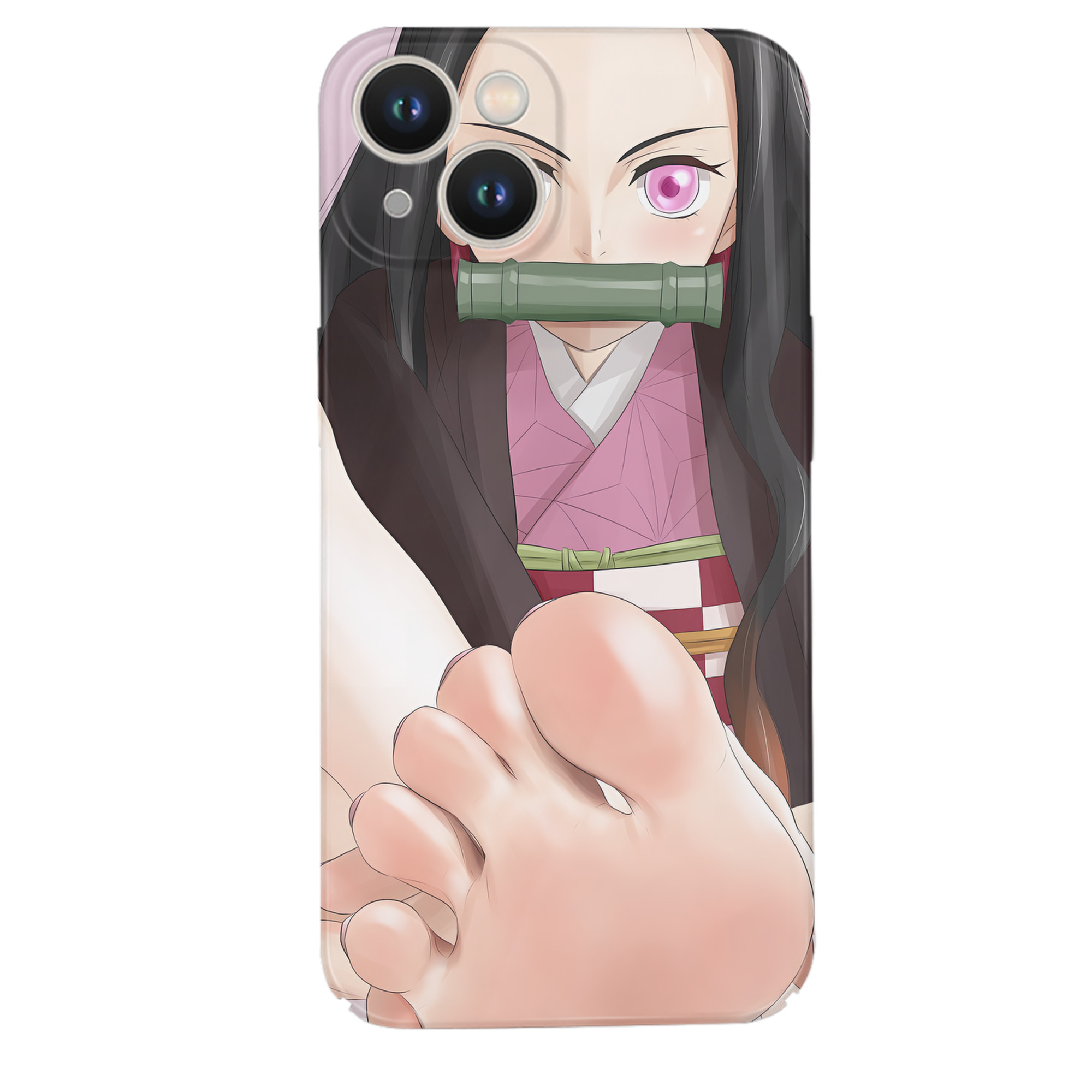 （画像用） 鬼滅の刃（きめつのやいば）竈門 禰󠄀豆子／かまど ねずこ Kamado Nezuko 【iPhone 14シリーズ対応】ハードケース